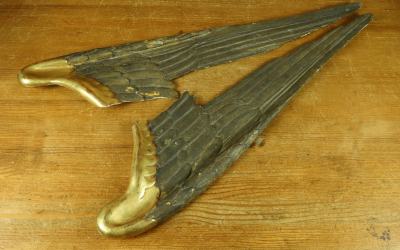 Antique Carved Angel Wings