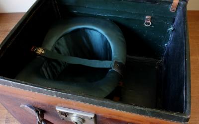 Antique Leather Hat Case