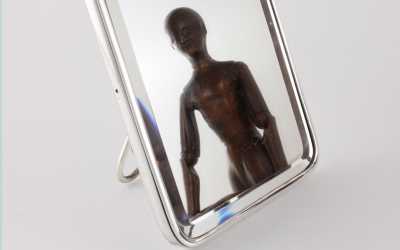 Antique Silver Shaving Mirror