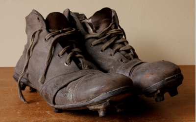 Antique Worn Football Boots