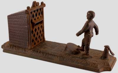 Cast Iron Football Bank