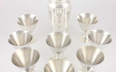 Christofle Cocktail Shaker Glasses Set