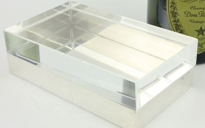 Christofle Lucite Desk Box
