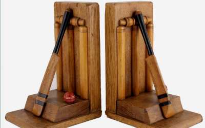 Cricket Bat Ball Bookends