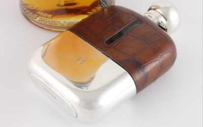 Crocodile Leather Dixon Flask