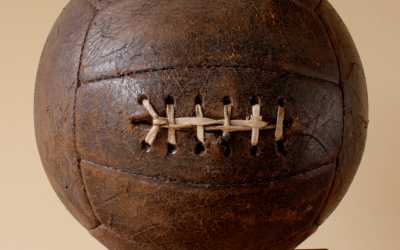 Dark Leather Vintage Football