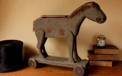 Folk Art Donkey Toy