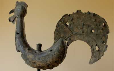 French Copper Cockerel Weathervane