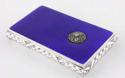 French Enamel Silver Case