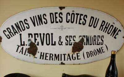 French Enamel Wine Sign