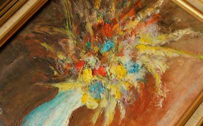 French Flower Vase Painting