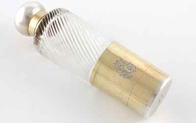 French Silver Pill Bottle