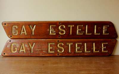 Gay Estelle Boat Signs