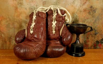 Gold Smith Large Vintage Boxing Gloves