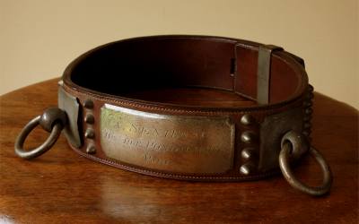 Large Victorian Studded Dog Collar