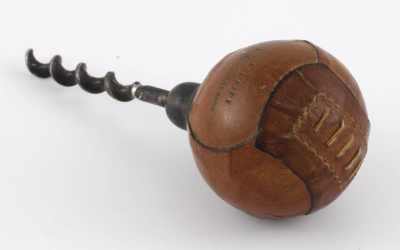 Leather Football Corkscrew