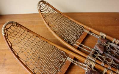 Long Antique Snowshoes