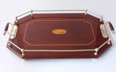 Mahogany Gallery Shell Tray