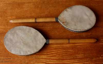 Pair Antique Bats