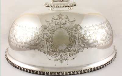 Plated Silver Meat Dome Cover