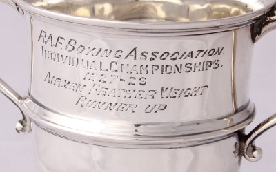 Silver Boxing Trophy Cup R.A.F