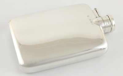 Solid Silver Spirit Flask
