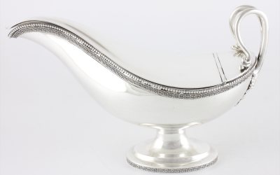 Tiffany Silver Lidded Gravy Boat