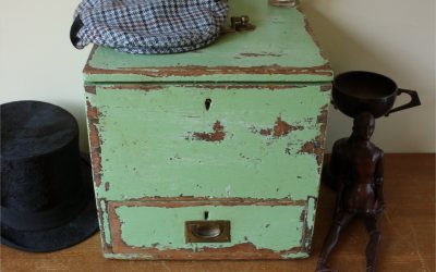 Victorian Green Pine Cabinet