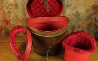Victorian Leather Top Hat Case