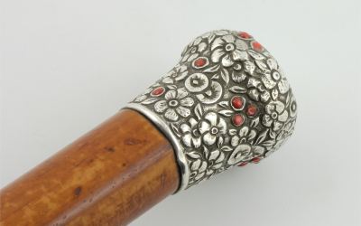 Victorian Silver Malacca Cane